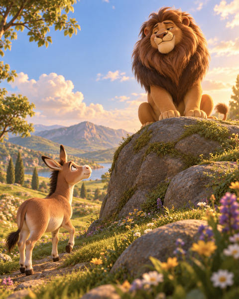 El león y el onagro